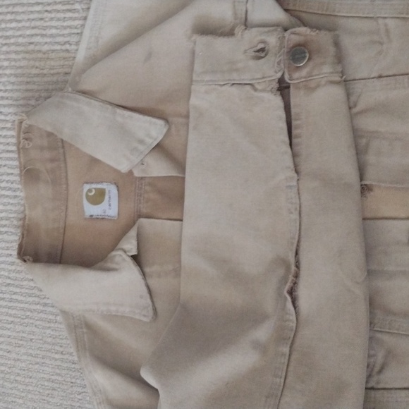 CARHARTT Sandstone Trucker Vintage Medium Button Up Jean Jacket - Picture 3 of 5